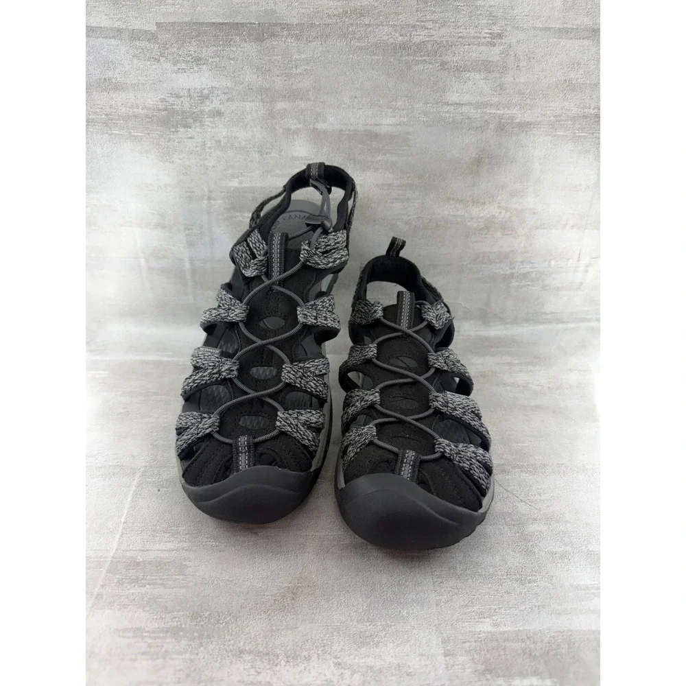 Keen Whisper Sandals Women Sz 10 Black Neutral Gray Waterproof Hiking 1028815